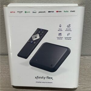Xfinity Flex 4K Streaming TV Box with Voice Remote Control - New Sealed In Box